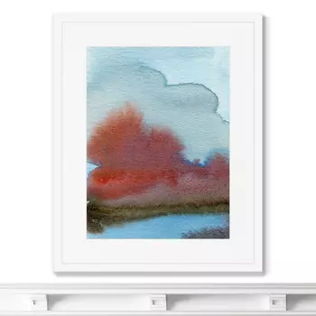 Trees by the lake in late October (42х52 см)