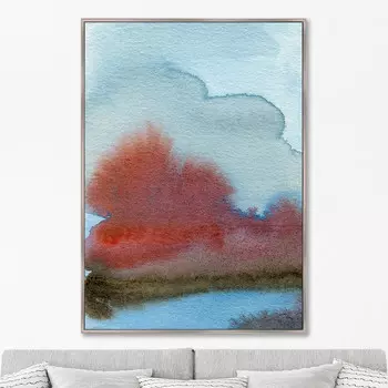 Trees by the lake in late October (75х105 см)