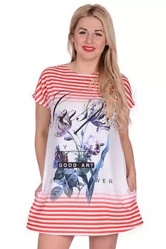 Туника Active Цвет: Белый, Красный (54)