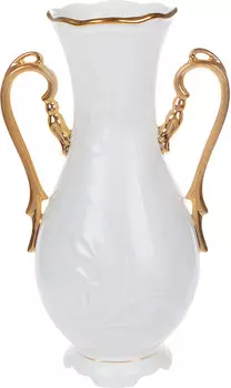 Ваза Белоснежный тюльпан. Золото (30 см)