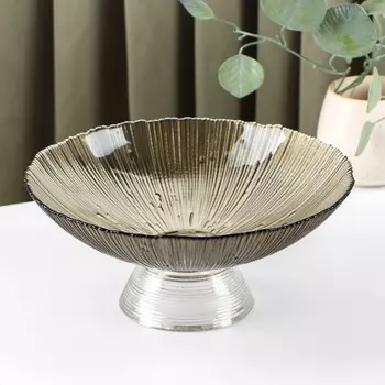 Ваза Фейерверк цвет: серый (25х25х12 см)