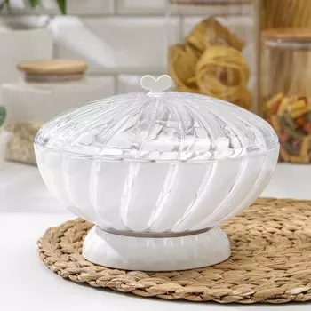 Ваза Грация цвет: белый (21х21х7 см)