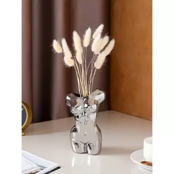 Ваза Муза цвет: серебристый (10х13х19 см)