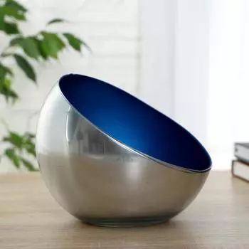 Ваза Серебро/кобальт (19х19х17 см)