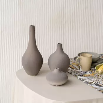 Ваза Сигма цвет: серый (33 см)