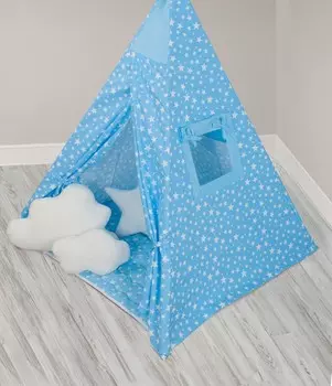 Вигвам Звезды цвет: голубой (105х105х155 см)