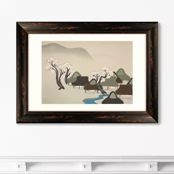 Village with cherry blossoms, 1909г. (51х71 см)