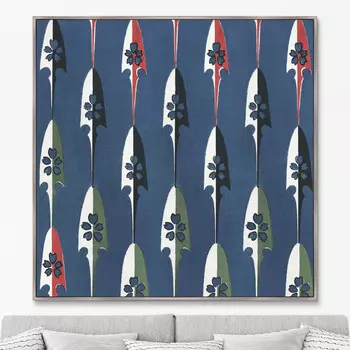 Vintage print of Japanese textile №82, 1904г. (105х105 см)