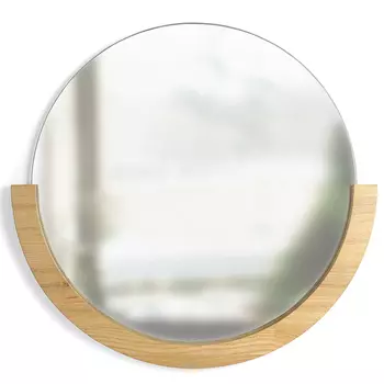 Зеркало настенное Mira цвет: натуральное дерево (76 см)