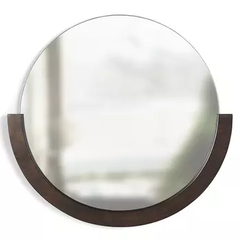 Зеркало настенное Mira цвет: темное дерево (54 см)