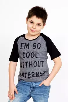 Дет. футболка "Ермолай" Серый р. 32