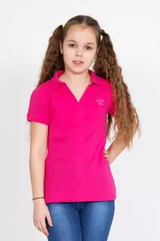 Дет. футболка "Поло" Малиновый р. 36