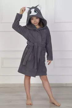 Дет. халат "Котенок" Серый р. 36