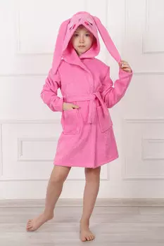 Дет. халат "Сонный зайка" Розовый р. 24