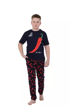 Дет. пижама "Перцы" Синий р. 32