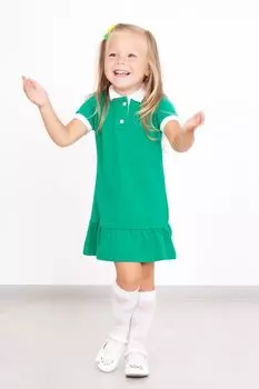 Дет. платье "Полина" Зеленый р. 30