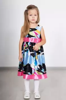 Дет. платье "Женева" Голубой р. 28