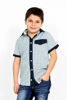 Дет. рубашка "Боб" Голубой р. 34