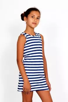 Дет. сарафан "Машенька" Синий р. 30