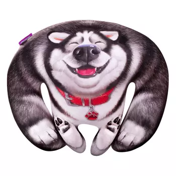 Игрушка-подушка "Аляска Счастливчик Черный" р. 40х31