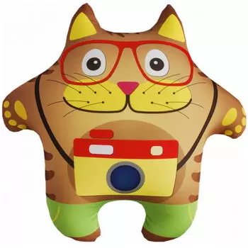 Игрушка-подушка "Кот Фотограф" р. 35х35