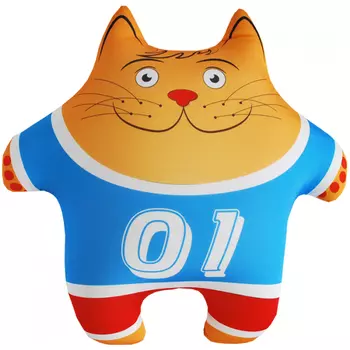 Игрушка-подушка "Кот Спортсмен" р. 35х35