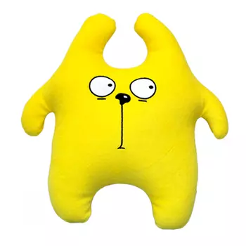 Игрушка-подушка "Заяц Хрустик Желтый" р. 45х45