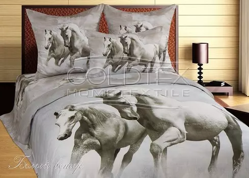 Комплект "Белый ветер", размер 2,0-спальный с 4 наволочками