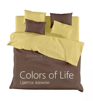 Комплект "Цветок ванили", размер Евро с 4 наволочками