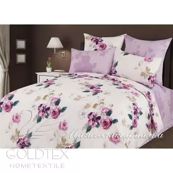 Комплект "Магическая фиалка", размер Евро с простыней 160 см.