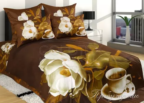 Комплект "Пробуждение", размер Евро с 4 наволочками