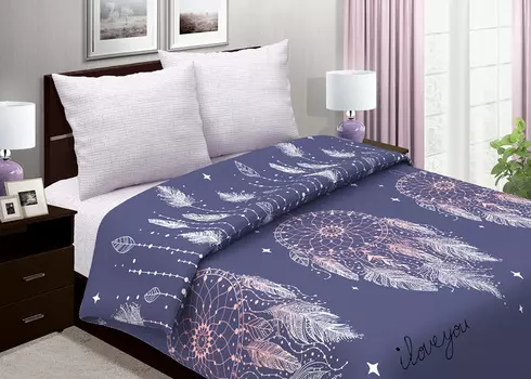 КПБ "Аура" Фиолетовый р. 1,5-сп.