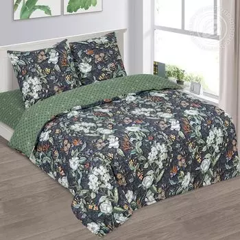 КПБ "Белые цветы Антрацит" р. 2,0-сп.