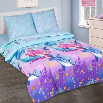 КПБ "Дельфин и русалка Голубой" р. 1,5-сп.