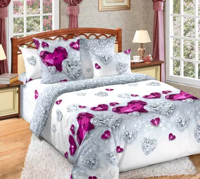 КПБ "Драгоценность Розовый" р. 2,0-сп. евро