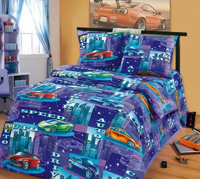 КПБ "Драйв" Фиолетовый р. 1,5-сп.