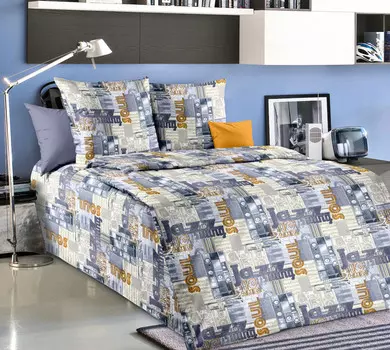 КПБ "Джаз" Синий р. 1,5-сп.