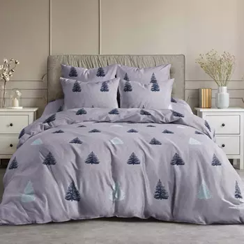 КПБ "Елки" Серый р. 1,5-сп.