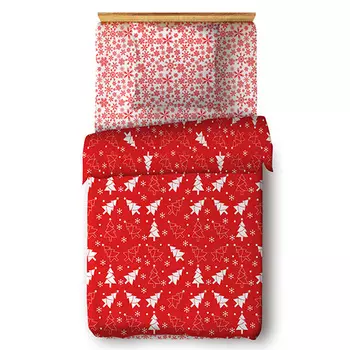 КПБ "Елочки" Красный р. 1,5-сп.