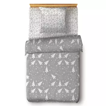 КПБ "Елочки" Серый р. 1,5-сп.