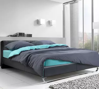 КПБ "Горная вершина" Бирюзовый р. 1,5-сп. простыня 140