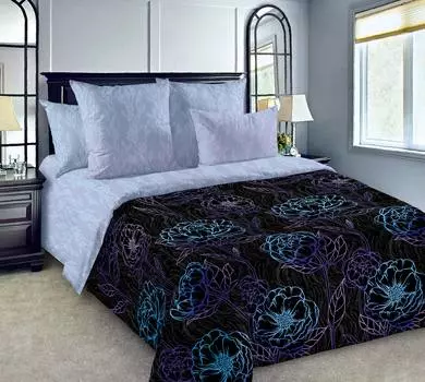 КПБ "Иллюминация" Черный р. 2,0-сп.