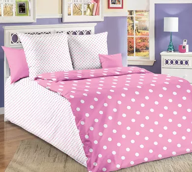 КПБ "Элис" Розовый р. 1,5-сп.