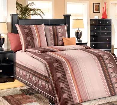 КПБ "Квадро" Коричневый, размер 1,5 сп.