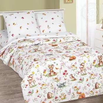 КПБ "Лесные друзья" Белый р. 1,5-сп.