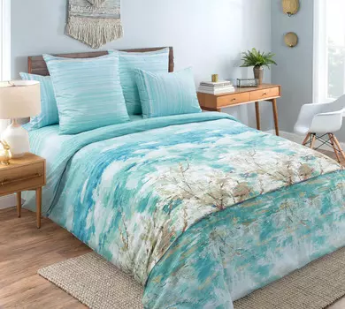 КПБ "Летний пейзаж" Голубой р. Евро