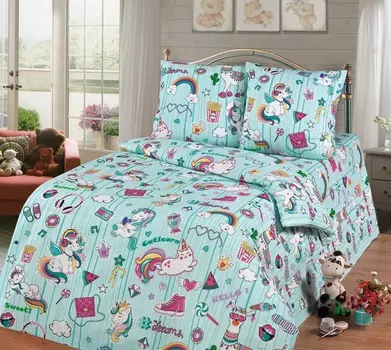 КПБ "Мечта Бирюзовый" р. 1,5-сп.