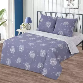 КПБ "Невесомость Серый" р. Cем. с простыней на резинке 180х200