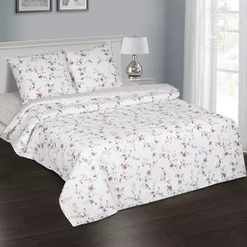 КПБ "Нежные цветы Белый" р. 1,5-сп.