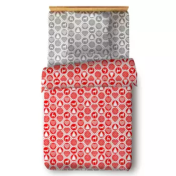 КПБ "Новогодние шары" Красный р. 1,5-сп.